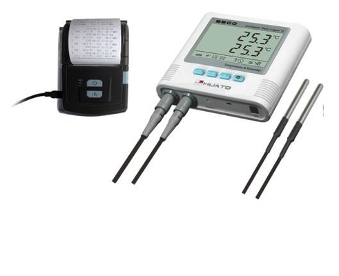 Chiny Podwójny czujnik temperatury Rejestrator wilgotności temperatury z dużym wyświetlaczem LCD dostawca
