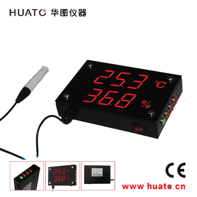 Chiny 10-metrowy dystans optyczny Higrometr cyfrowy z zewnętrznym sondą Czerwony wyświetlacz LED dostawca