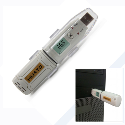 Chiny Rejestrator danych temperatury USB, rejestrator wilgotności temperatury, wskaźnik LED USB dostawca