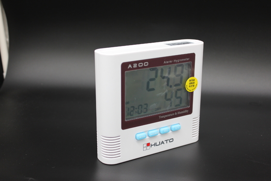 Chiny Duży LCD Zegar cyfrowy higrometr zegar / funkcja alarmu Temperatura miernik wilgotności dostawca